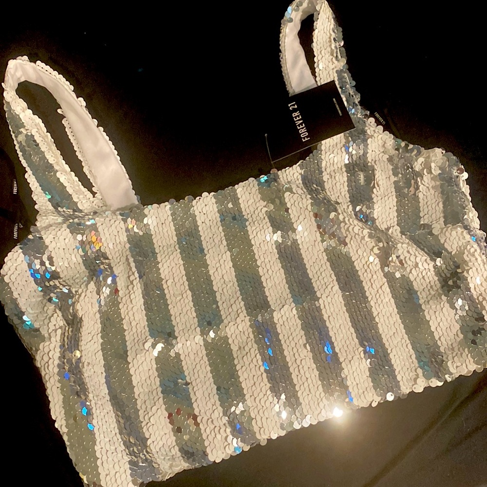Sequin Party Crop Top